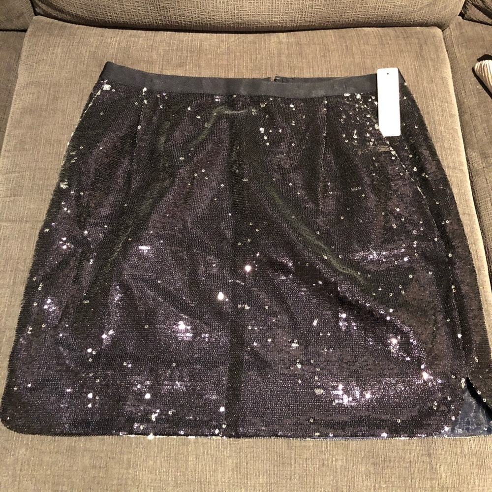 Navy J. Crew sequin skirt size 6